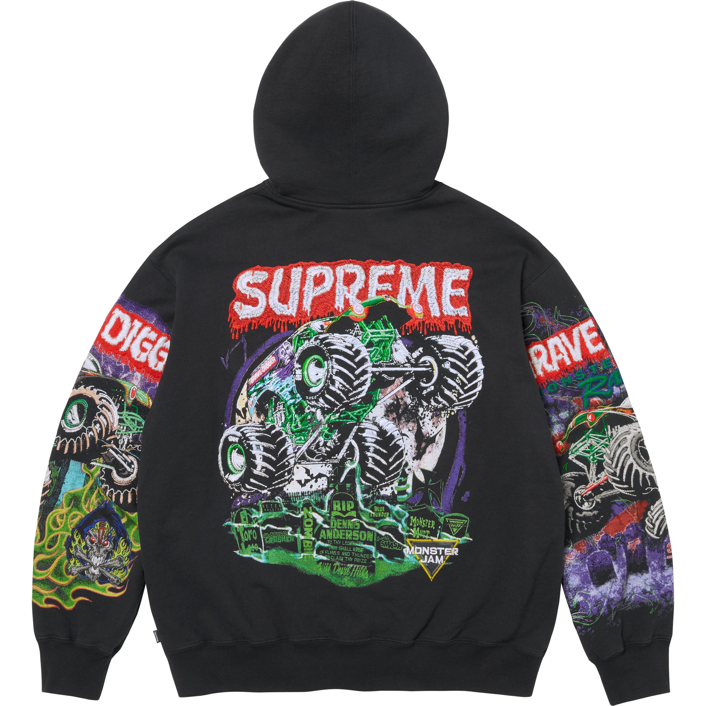 Monster Jam™ Grave Digger™ Zip Up Hooded Sweatshirt view 4
